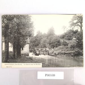 Vintage 1930s Rimaucourt Haut-Marne France River Dam Mill B&W Photograph